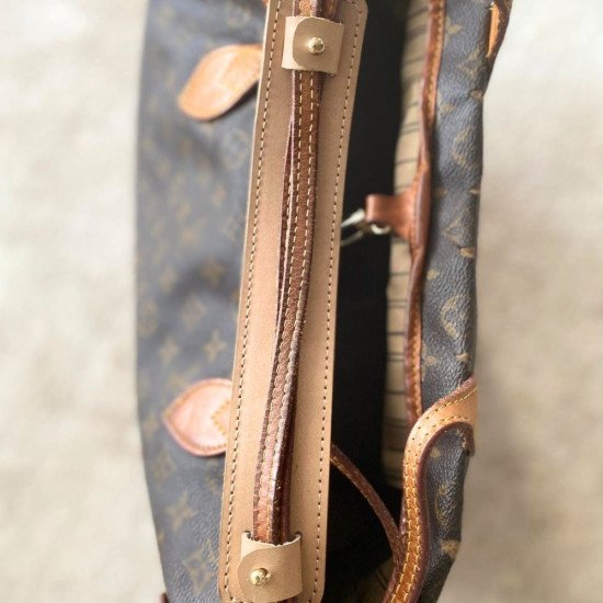 Luxurious Leather Handle Cover and Shoulder Pad for LV Bags 