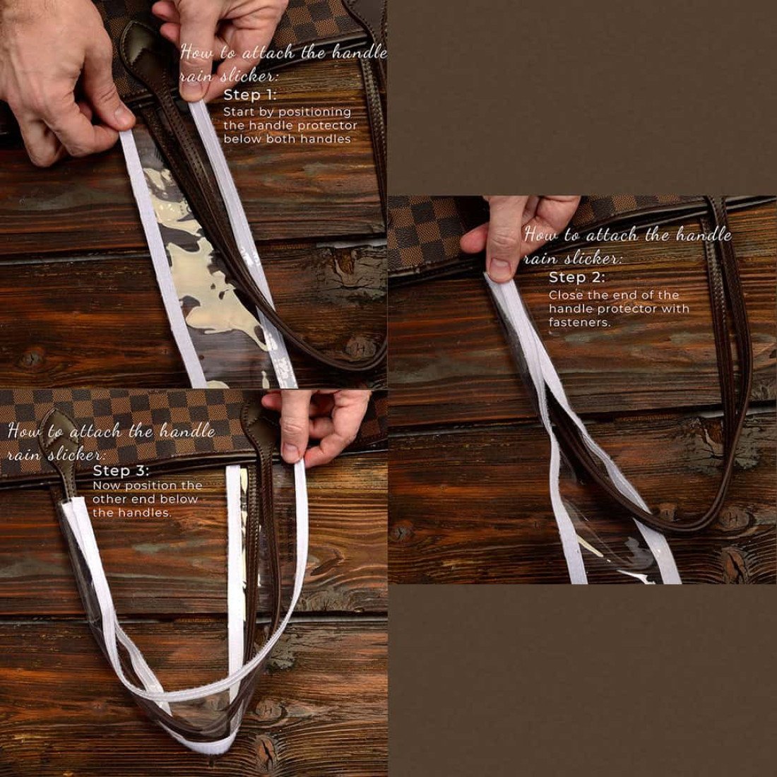 Waterproof Transparent Protective Bag Handle Cover / Handle Rain