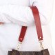 Hobo Style Cherry Red Leather Strap and Top Handle Replacement for Designer Bags (19.6 in. Length / 1 in. wide)