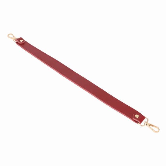 Hobo Style Cherry Red Leather Strap and Top Handle Replacement for Designer Bags (19.6 in. Length / 1 in. wide)