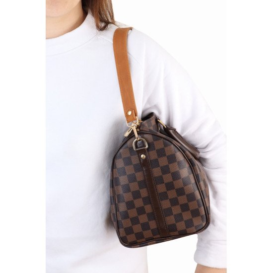 Hobo Style Orange Leather Strap and Top Handle Replacement for Designer Bags (19.6 in. Length / 1 in. wide)