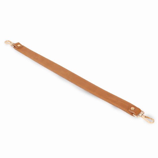 Hobo Style Orange Leather Strap and Top Handle Replacement for Designer Bags (19.6 in. Length / 1 in. wide)
