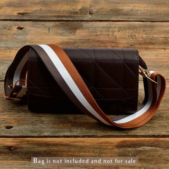 Replacement Guitar Style Strap In 3 Color Stripe For Bags And Purses