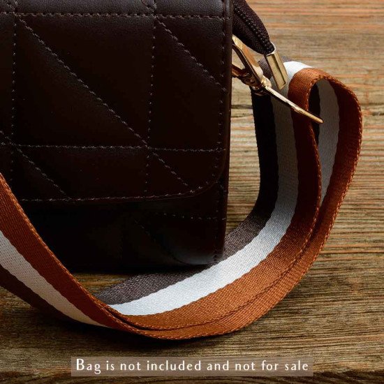 Replacement Guitar Style Strap In 3 Color Stripe For Bags And Purses