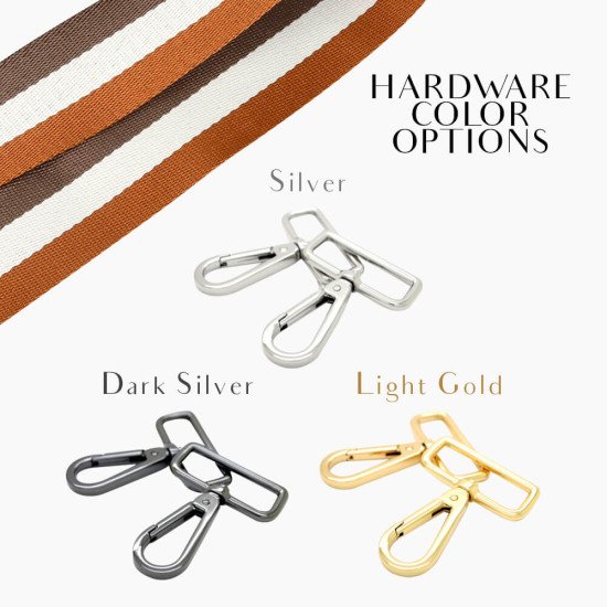 Replacement Guitar Style Strap In 3 Color Stripe For Bags And Purses