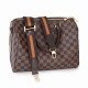 Striped Dark Brown & Tan Brown Adjustable Crossbody and Shoulder Bag and Purse Strap with Leather End (1.5" wide)