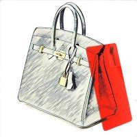 Acrylic Base Shaper with Half Transparent Red Color for Designer Handbags  (Express Shipping)