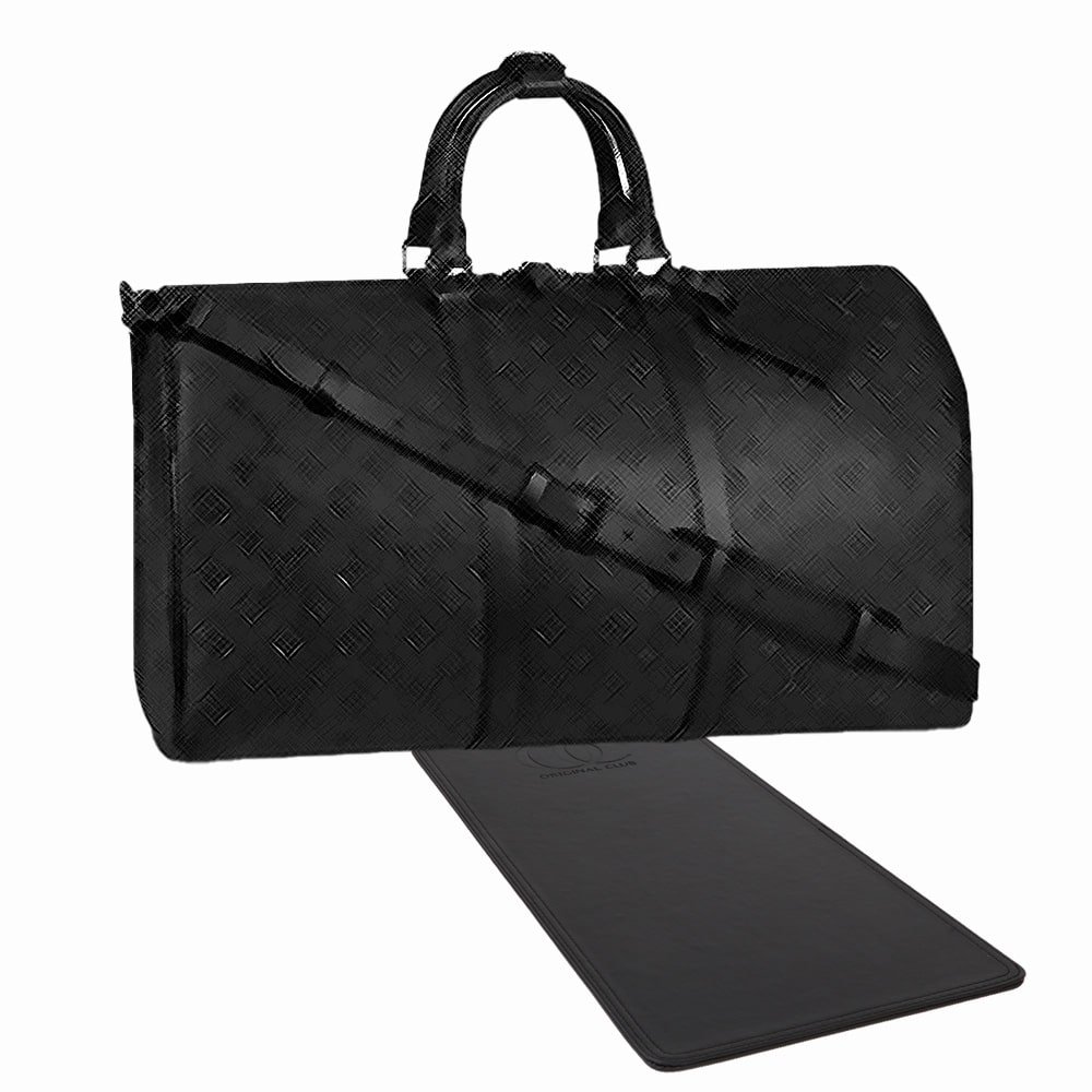 Enhance Your Travel Style with a Black Leather Keepall 55 Bag Base Shaper