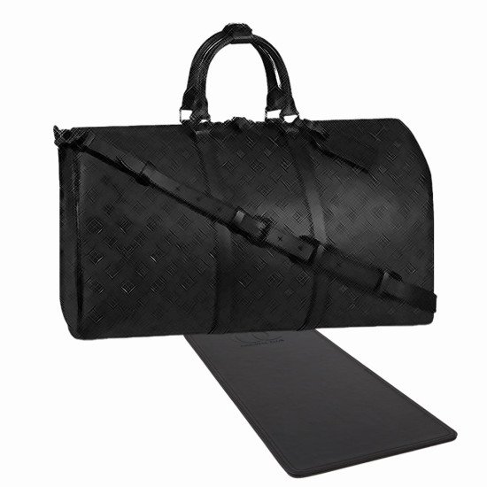 Keepall 55 Leather Bag Base Shaper in Black, Luggage Bag Bottom Shaper