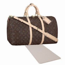 Keepall 50 Leather Bag Base Shaper in Ecru, Luggage Bag Bottom Shaper