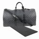 Keepall 55 Leather Bag Base Shaper in Black, Luggage Bag Bottom Shaper