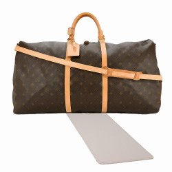 Keepall 60 Leather Bag Base Shaper in Ecru, Luggage Bag Bottom Shaper