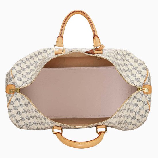 Keepall 50 Leather Bag Base Shaper in Ecru, Luggage Bag Bottom Shaper