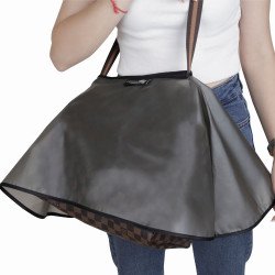 Rain Slicker For Designer Handbags, Tote Bags And Purses in Transparent Black Color ( Medium Size )