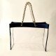 Clear Beach Tote Bag with Braided Rope Handles 