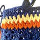 Handcrafted Crochet Tote with Tassels in Navy