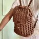 Handmade Crochet Paper Yarn Backpack