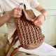 Handmade Crochet Paper Yarn Backpack