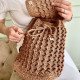 Handmade Crochet Paper Yarn Backpack