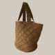 Handcrafted Crochet Tote Bag with Diamond Patterns