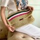 Handcrafted Large Crochet Paper Yarn Clutch Bag