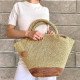 Handcrafted Straw Tote Bag in Natural Paper Yarn