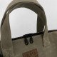 Zipper Waxed Canvas Tote Bag Small Size in Olive Green