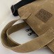 Zipper Waxed Canvas Tote Bag Small Size in Beige