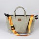 Zipper Waxed Canvas Tote Bag Large Size in Olive Green