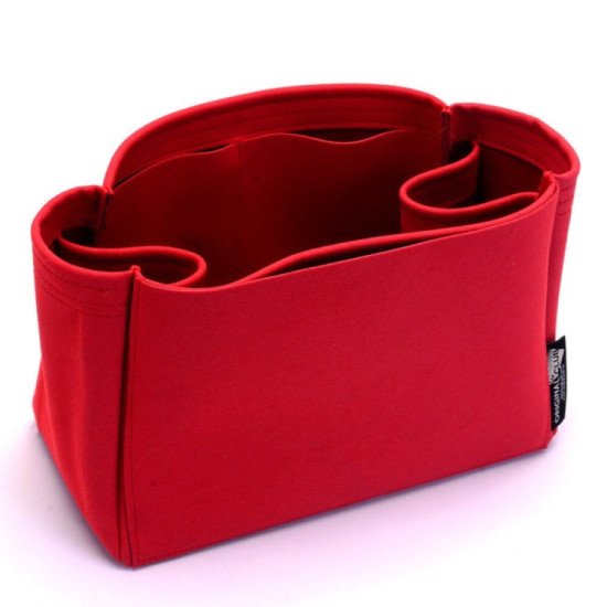 Di.or Book Tote Suedette Regular Style Leather Handbag Organizer (Red) (More Colors Available)