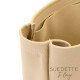 Di.or Book Tote Suedette Singular Style Leather Handbag Organizer (Beige) (More Colors Available)