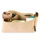 Di.or Book Tote Suedette Singular Style Leather Handbag Organizer (Beige) (More Colors Available)