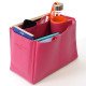 Celine Mini Luggage Bag Vegan Leather Handbag Organizer in Fuchsia Color