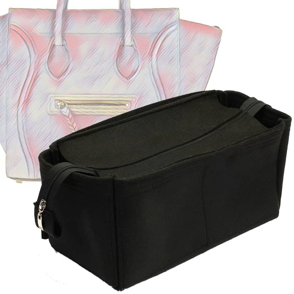 Phan.tom Medium Satin Pillow Luxury Bag Shaper in Black / 