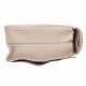 Suedette Handbag Organizer with V-zip Style in Beige - Size: 31 / 13 / 16 cm