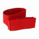 Felt Handbag Organizer with Chambers Style in Cherry Red Large - Size: 36 / 19 / 16 cm