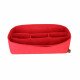 Felt Handbag Organizer with Middle Compartments in Red - Size: 50 / 16 / 19 cm