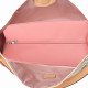 Suedette V-Zip Style Leather Handbag Organizer in Rose Pink - Size 30 cm(11.8")|18 cm (7.08") |14 cm (5.5")