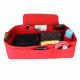 Keepall 50 Felt Handbag Organizer with One Round Holder in Red - Size: 50 / 16 / 19 cm