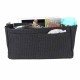 Cotton Canvas Organizer with Two Round Holders and Keyfob Attachment - Size: 33 / 16 / 16 cm