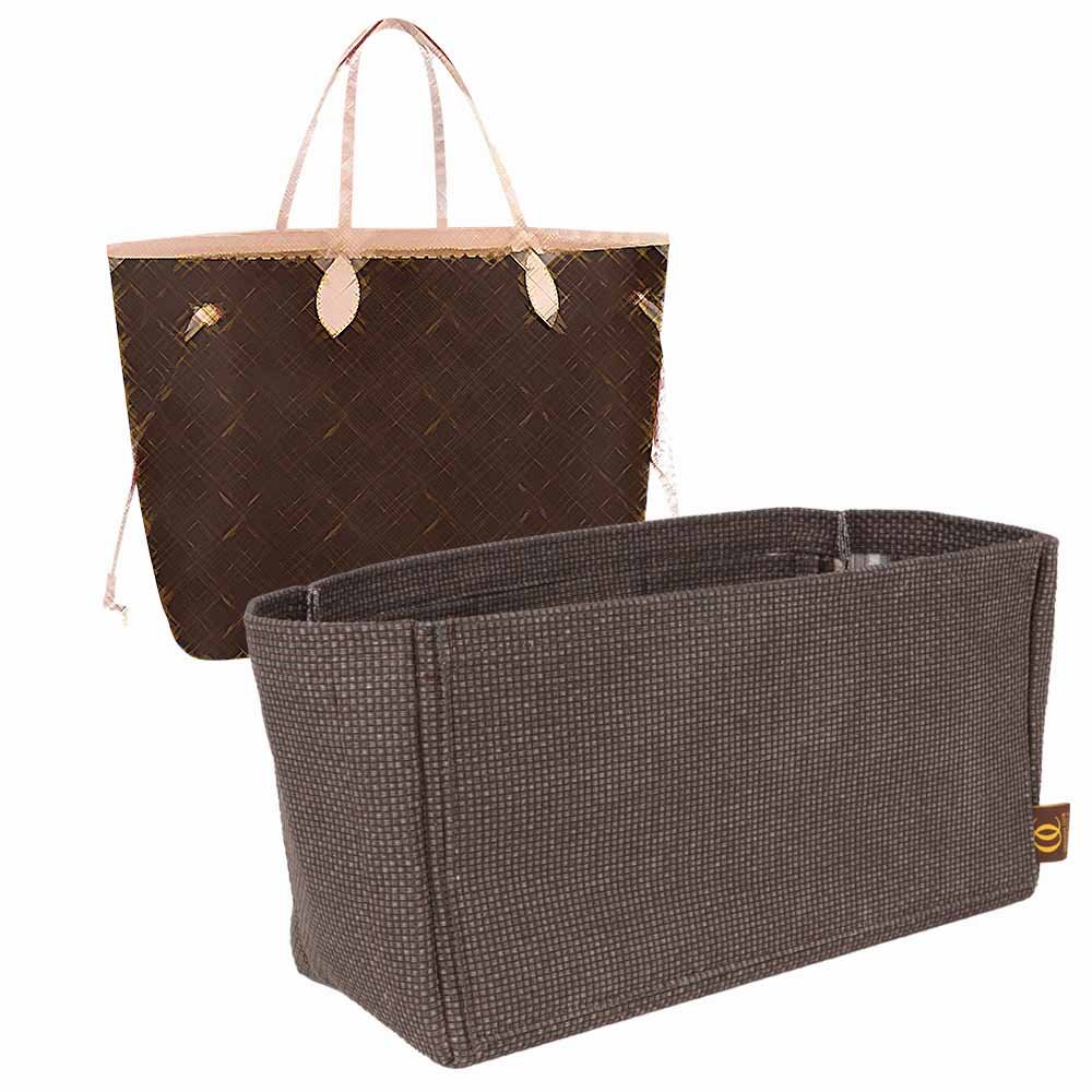 LV Neverfull Cotton Canvas Bag and Purse Organizer in Brown