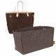 Cotton Canvas Bag and Purse Organizer in Brown for LV Neverfull