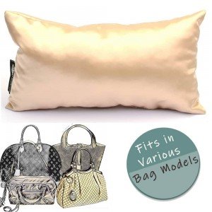 Satin Pillow Luxury Bag Shaper in Medium-Size For Designer Bags (Champagne) - More colors available