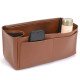 Cuy. Classic Leather Totes Vegan Leather Bag Organizer in Brown Color
