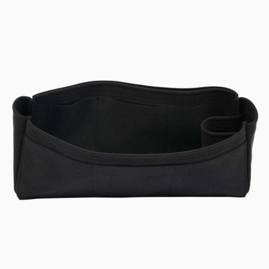 Suedette Handbag Organizer with One Round Holder - Size: 40 / 16 / 9 cm