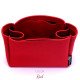 St. Louis PM and Anjou PM Suedette Regular Style Leather Handbag Organizer (Red) (More Colors Available)