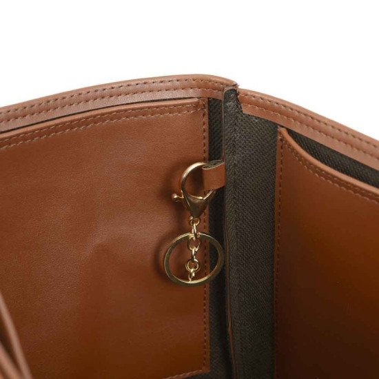 Garden Party 30 Vegan Leather Handbag Organizer in Brown Color Garden Party 30 Vegan Leather Handbag Organizer in Brown Color
