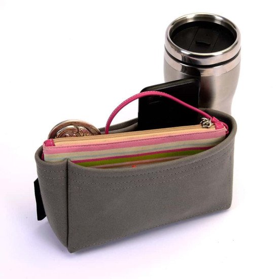 Soho Disco Suedette Basic Style Leather Handbag Organizer (Dark Gray) (More Colors Available) Soho Disco Suedette Basic Style Leather Handbag Organizer (Dark Gray) (More Colors Available)