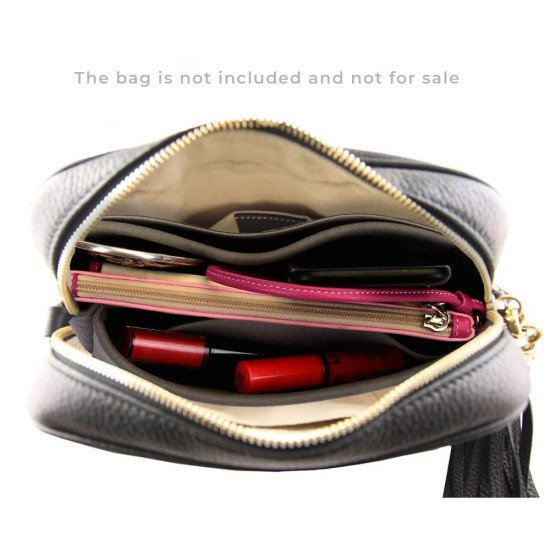 Soho Disco Suedette Basic Style Leather Handbag Organizer (Dark Gray) (More Colors Available) Soho Disco Suedette Basic Style Leather Handbag Organizer (Dark Gray) (More Colors Available)