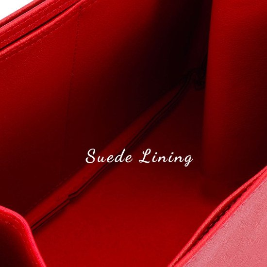 Victoria II 35 Vegan Leather Handbag Organizer in Cherry Red Color Victoria II 35 Vegan Leather Handbag Organizer in Cherry Red Color